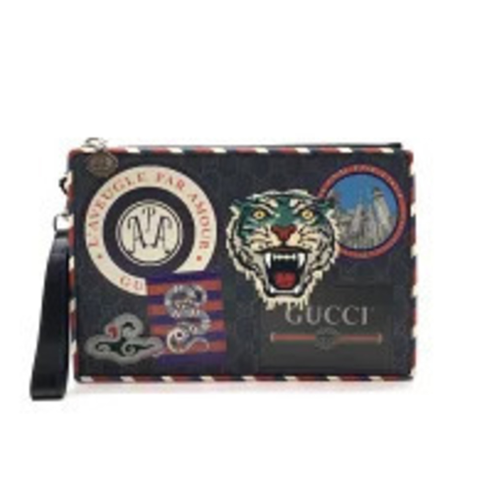 Gucci GG Supreme Clutch Bag Night Courier Shoulder Pouch
